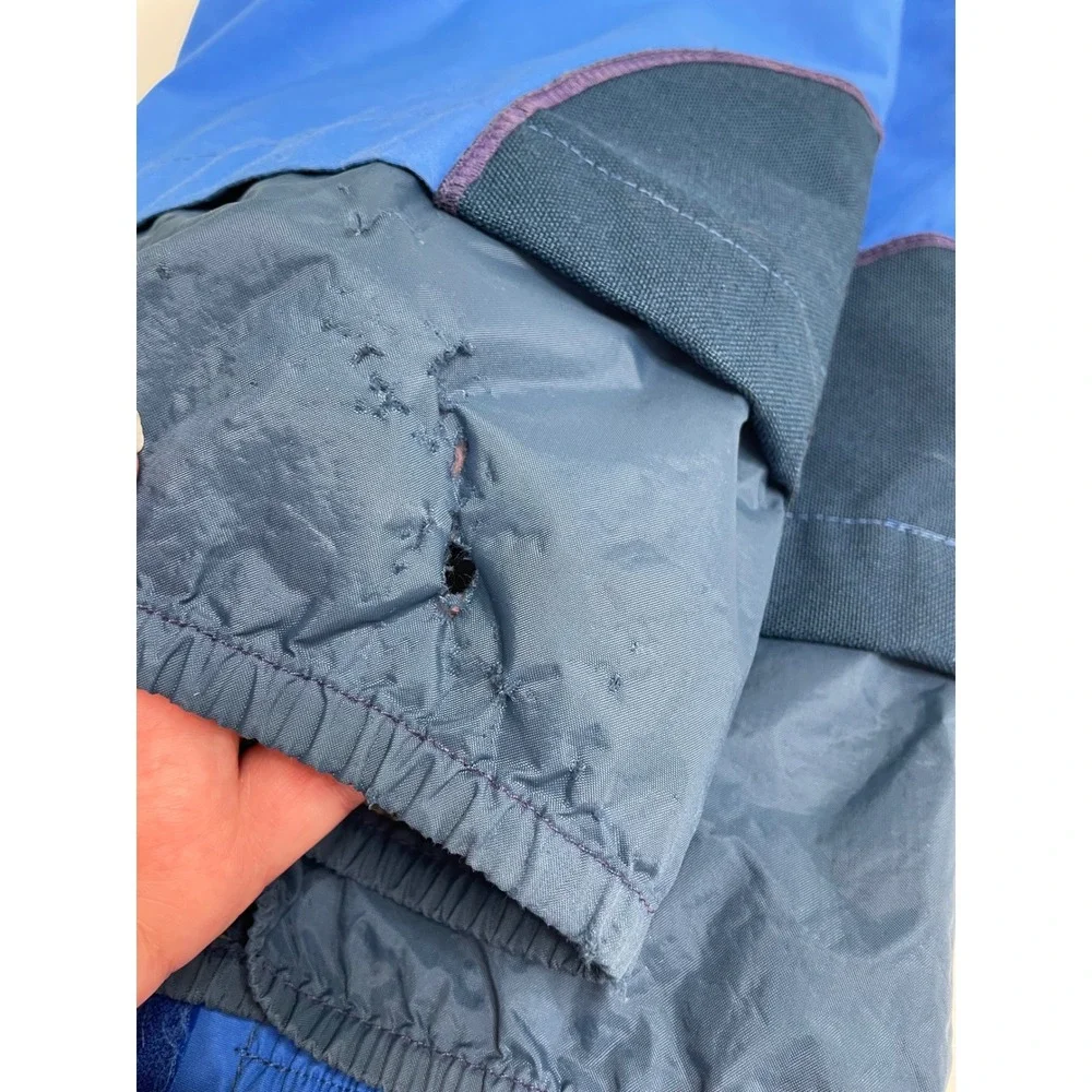 Vtg Rare North Face Gore-Tex Ski Suit Set Blue Side Zip Pant Jacket L 90s USA